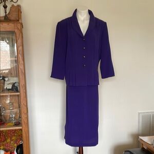 Elegant Purple Women's Skirt Suit